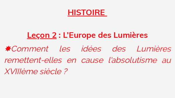 4ème H2 L'Europe des Lumières by histoiregeo.docs on Genially